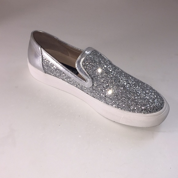 Steve Madden Shoes - NWOT STEVE MADDEN silver glitter slip ons 7.5